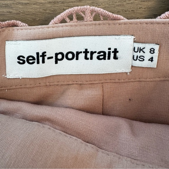 Self-Portrait Lace Mini Skirt in Blush - Picture 8 of 10